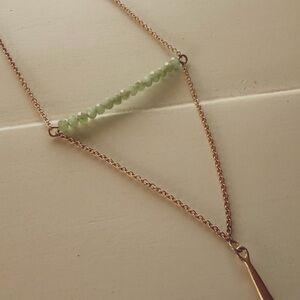 Chic Green Beaded Necklace